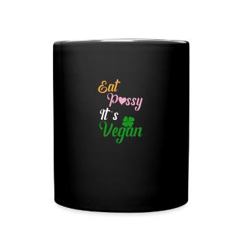 MANGEZ-LE VÉGÉTALIEN - Mug uni - noir - Devant