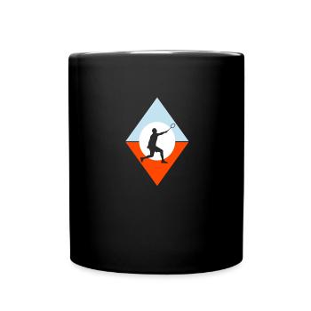 Badminton player - Full Colour Mug - black - Front