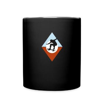 Skateboard - Tasse einfarbig - Schwarz - Vorne