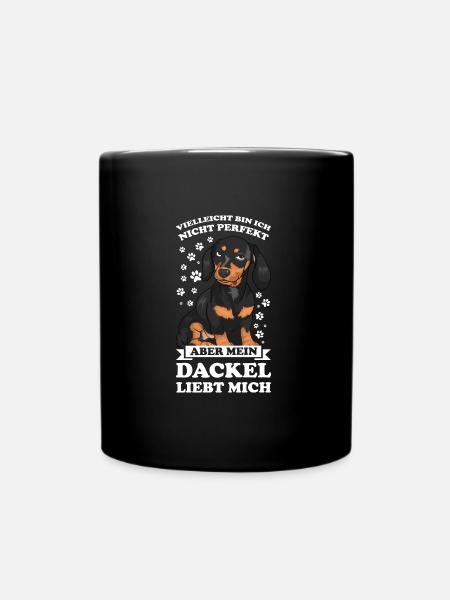 Dackel Hund Dackel Liebhaber Geschenk - Tasse einfarbig - Schwarz