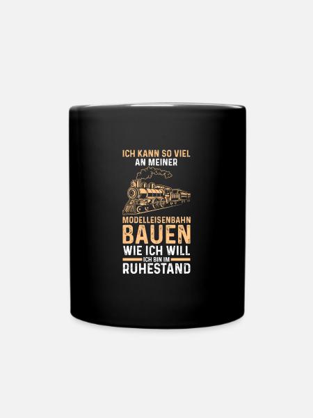 Eisenbahn Rentner Modelleisenbahn Geschenk - Tasse einfarbig - Schwarz