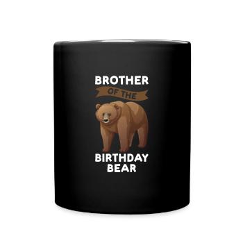 Geburtstag Bruder Geburtstag Bär Geschenk - Tasse einfarbig - Schwarz - Vorne