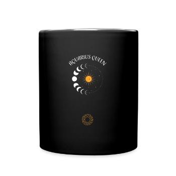 Aquarius Queen - Astrology - Tasse einfarbig - Schwarz - Vorne