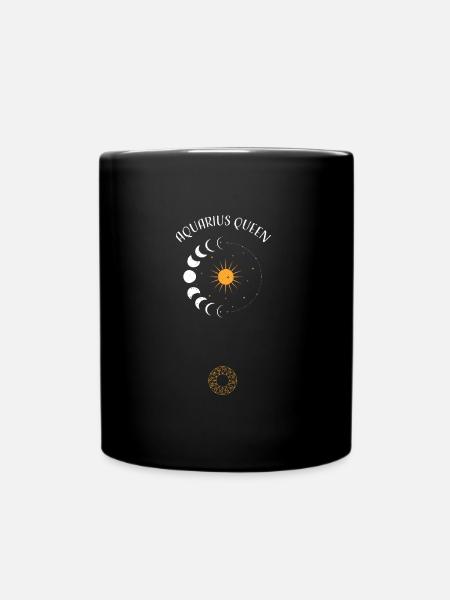 Aquarius Queen - Astrology - Tasse einfarbig - Schwarz