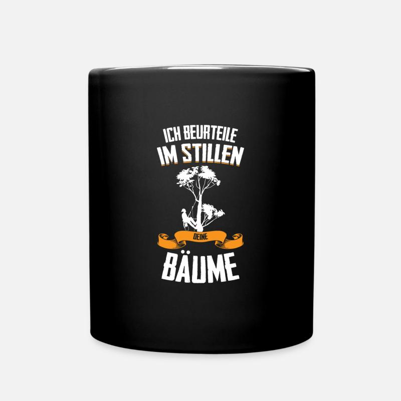 Baumpfleger Forstwirt Kettensäge Geschenk - Tasse einfarbig - Schwarz