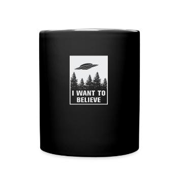 Ich will glauben - Tasse einfarbig - Schwarz - Vorne