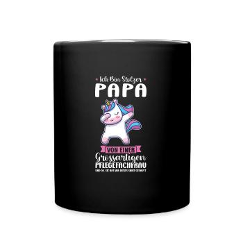 Krankenhaus Pflegefachfrau Pflegerin Geschenk - Tasse einfarbig - Schwarz - Vorne