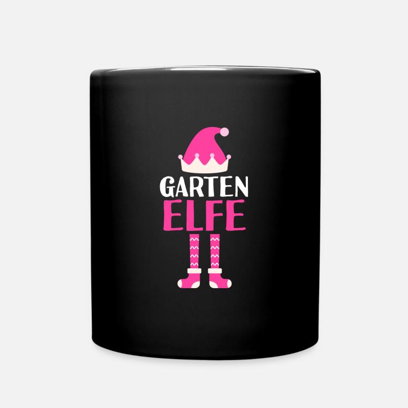 Gärtner Elf Gärtner Geschenk - Tasse einfarbig - Schwarz