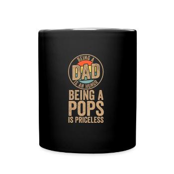 Papa & Opa Familie Vater Geschenk - Tasse einfarbig - Schwarz - Vorne