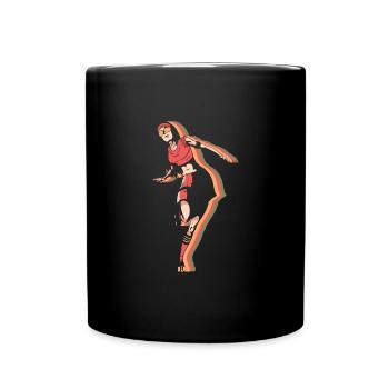 Roller Skating Roller Skates Inline Skates Girls - Full Colour Mug - black - Front