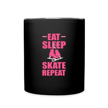 Patinage sur glace Patinage sur glace Patinage sur glace - Mug uni - noir - Devant