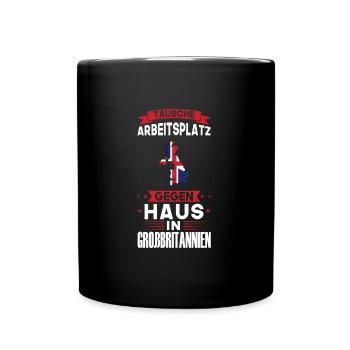 Grossbritannien Flagge Britanisch Geschenk - Tasse einfarbig - Schwarz - Vorne