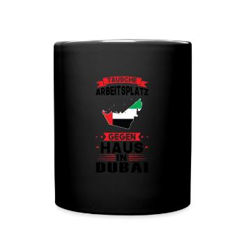 Fiji Flagge Fidschianisch Geschenk - Tasse einfarbig - Schwarz - Vorne