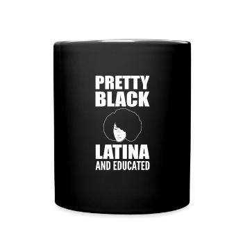 Afro Latina - Tasse einfarbig - Schwarz - Vorne