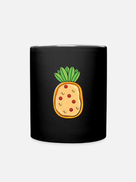 Pizza Hawaii - Tasse einfarbig - Schwarz