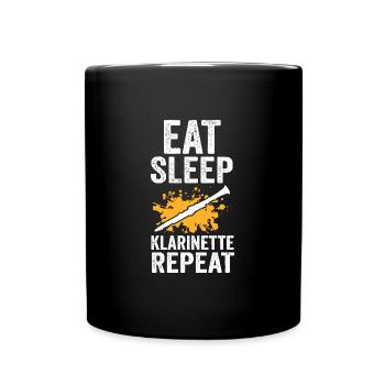 Klarinette Musik Klarinettist Geschenk - Tasse einfarbig - Schwarz - Vorne