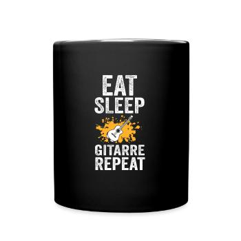 Gitarre Musik Gitarrenspieler Geschenk - Tasse einfarbig - Schwarz - Vorne