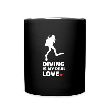 J’adore plonger - Mug uni - noir - Devant