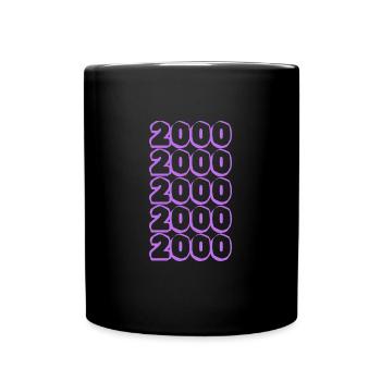 Jahrgang 2000 - Tasse einfarbig - Schwarz - Vorne
