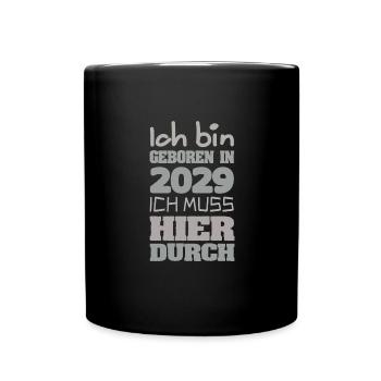 2029 - Tasse einfarbig - Schwarz - Vorne