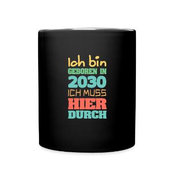 2030 - Tasse einfarbig - Schwarz - Vorne