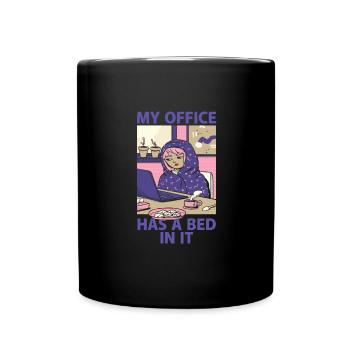 Mon bureau a un lit dedans - Home Office Humour - Mug uni - noir - Devant