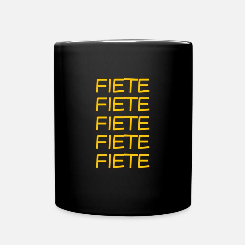 Vorname Fiete - Tasse einfarbig - Schwarz