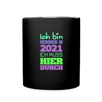 2021 - Tasse einfarbig - Schwarz - Vorne