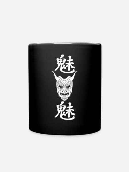 Manga white demon - Full Colour Mug - black