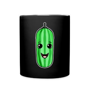 Motif de concombre - Mug uni - noir - Devant
