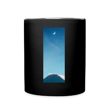 Moon and mountain - Full Colour Mug - black - Front