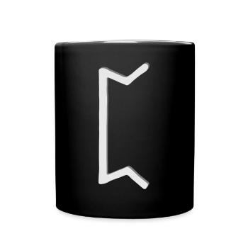 Futhark Alphabet runique Perth - Mug uni - noir - Devant