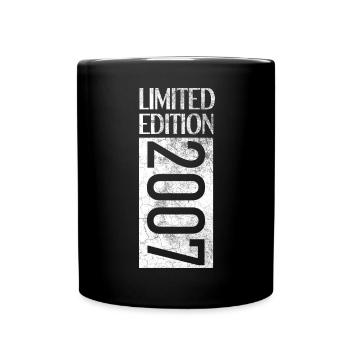 Limited Edition 2007 16. Geburtstag Geschenk - Tasse einfarbig - Schwarz - Vorne