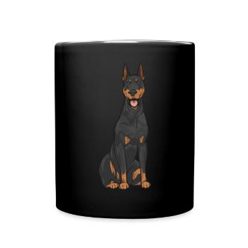Doberman Pinscher Chien Dobie - Mug uni - noir - Devant