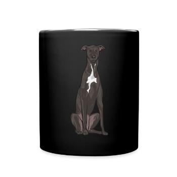 Lévrier italien Greyhound Chiens - Mug uni - noir - Devant