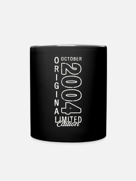 19. Geburtstag Geschenk Mann Oktober Jahrgang 2004 - Tasse einfarbig - Schwarz