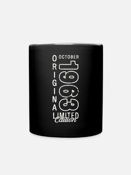60e anniversaire Cadeau Mari Octobre Millésime 1963 - Mug uni - noir