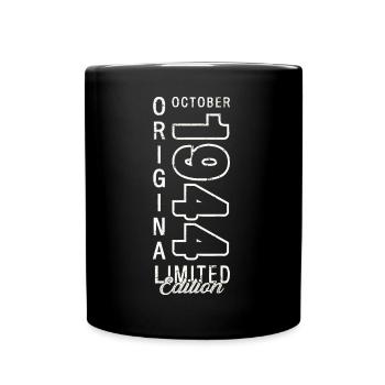 80e anniversaire cadeau mari octobre Vintage 1944 - Mug uni - noir - Devant