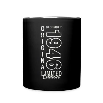 77e anniversaire Original Décembre Né 1946 - Mug uni - noir - Devant