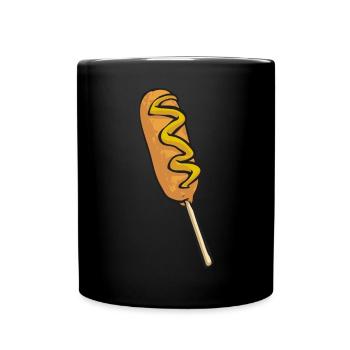 Corn Dog Corndog - Full Colour Mug - black - Front