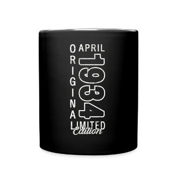 90e anniversaire mari Original avril Vintage 1934 - Mug uni - noir - Devant