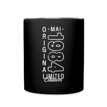 Date de naissance 1984 Mai 1984 Millésime 1984 Légende 84 - Mug uni - noir - Devant