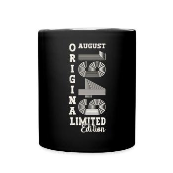 75e anniversaire Original août 1949 Né en 1949 - Mug uni - noir - Devant