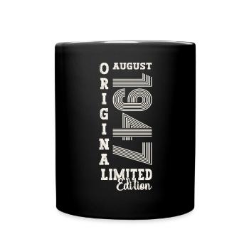 77th Birthday Original August 1947 Born 1947 - Full Colour Mug - black - Front