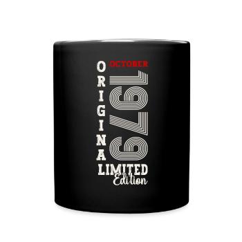 45th Birthday Original October 1979 Born 1979 - Full Colour Mug - black - Front
