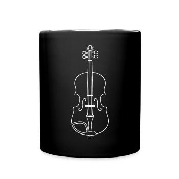 Fiddle Sketch - Full Colour Mug - black - Front