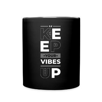 Vibrant Motivational Typography Design - Full Colour Mug - black - Front