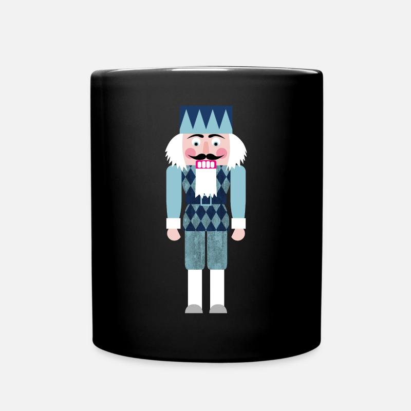 Nussknacker Rauten Rhomben Weihnachten Xmas Advent - Tasse einfarbig - Schwarz