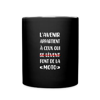 L'avenir appartient t-shirt pour motard - Mug uni - noir - Devant