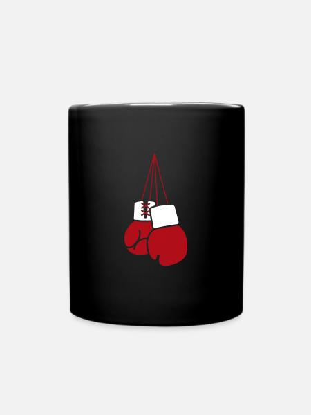Hängende Boxhandschuhe - Boxxing - Tasse einfarbig - Schwarz